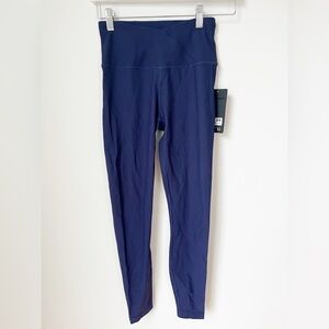 90 Degree by Reflex Hi Rise InterLink Rib Ankle  Blue Leggings.Size XS NWT